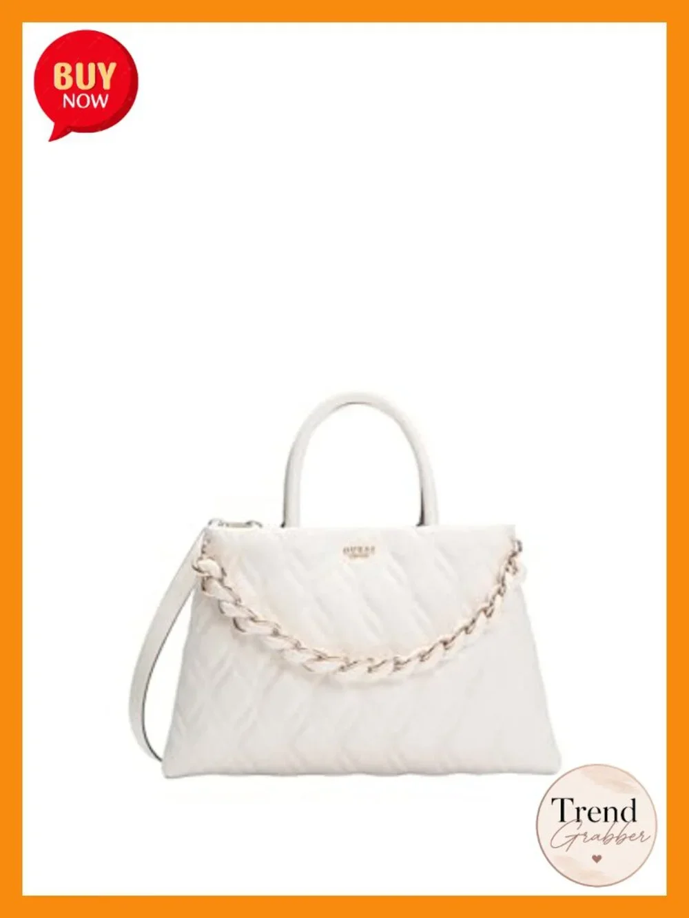 Satchel Handbag with Adjustable Strap, Zip and Slip Pockets